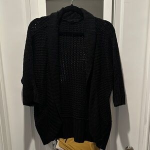 Women's Black 3/4 Sleeve Knit Sweater